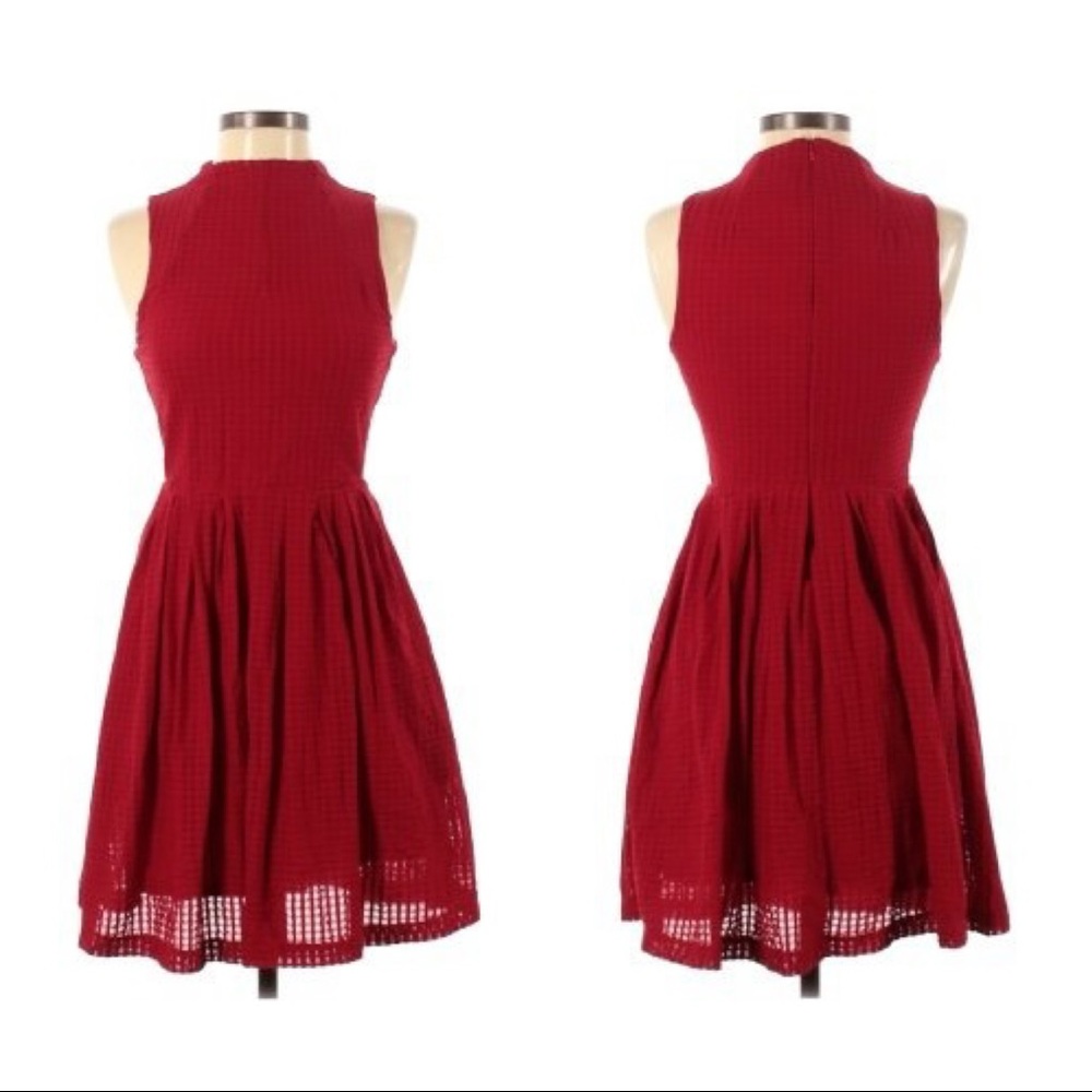 Anthropologie Deletta Red Cosgrove Skater Dress W/ Pockets! View 5